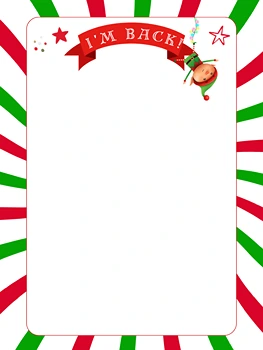 Elf Arrival Letter Template with Banner and Stars