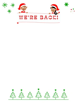 Elf Arrival Letter Template with Christmas Tree Border