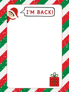 Elf Arrival Letter Template with Speech Bubble Design